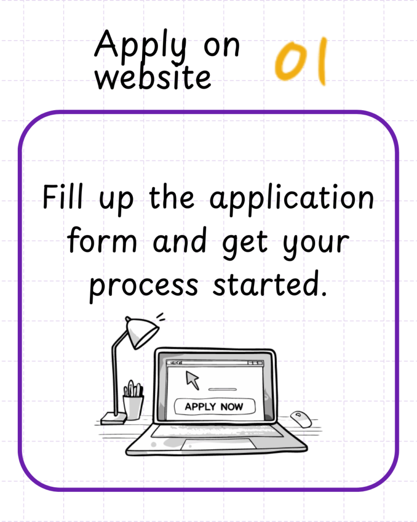 Apply on website